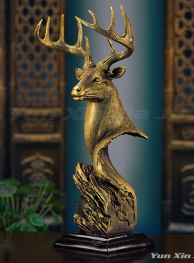 欧美风室内家居动物摆件 创意鹿头工艺品摆件 家居酒店服装店