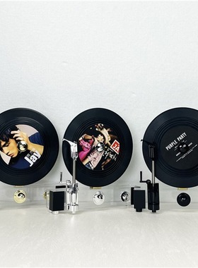 复古黑胶留声机模型 非真机 黑胶唱片摆件别墅客厅样板间古董