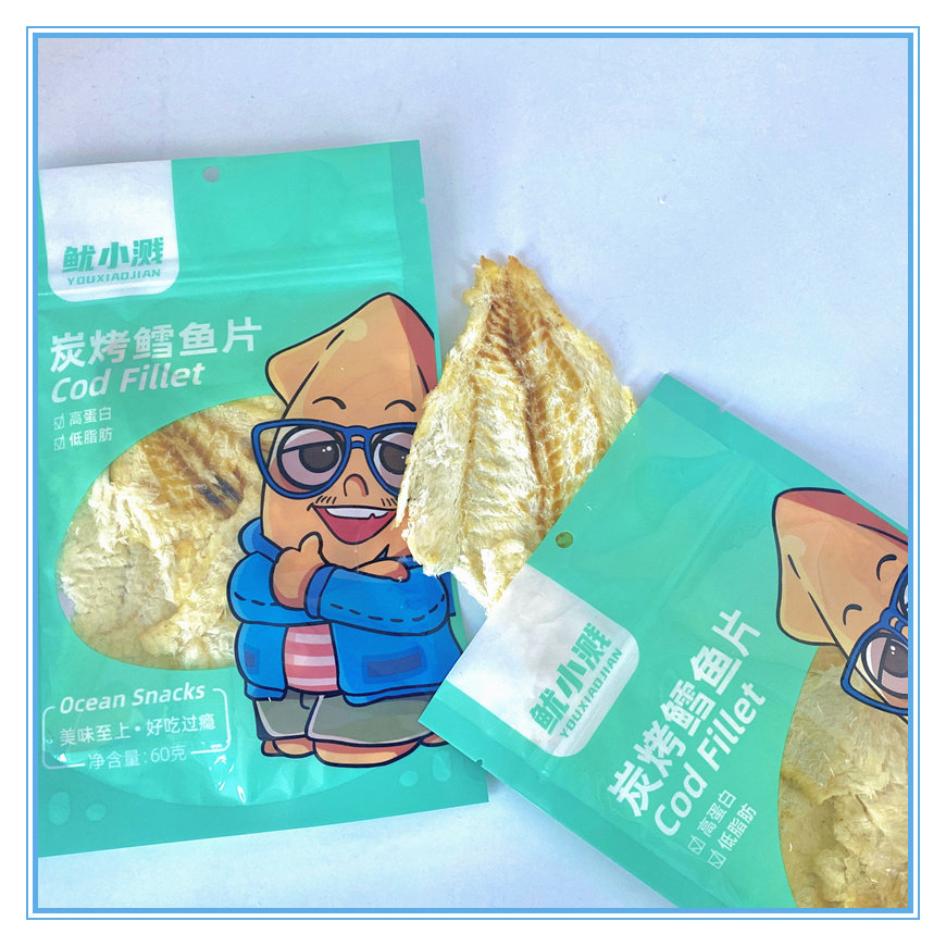 炭烤鱼片即食特产鳕鱼干休闲鳕鱼片 燕迎春即食鱼零食