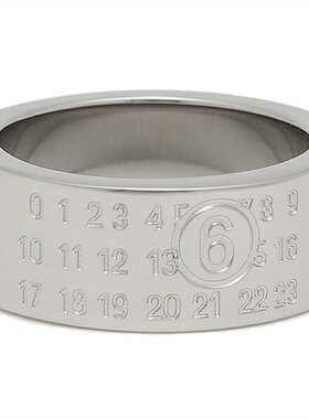 日本直邮MM6 Maison Margiela 银色数字LOGO戒指SM6UQ0057 P6469