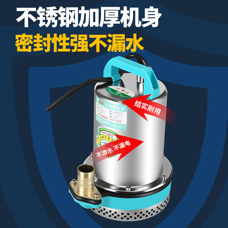 匀发电瓶车专用抽水泵电动车直流潜水泵12v48v60v72v通用大功率三 - 图1