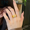 Elegant solid gold bow dove egg ring