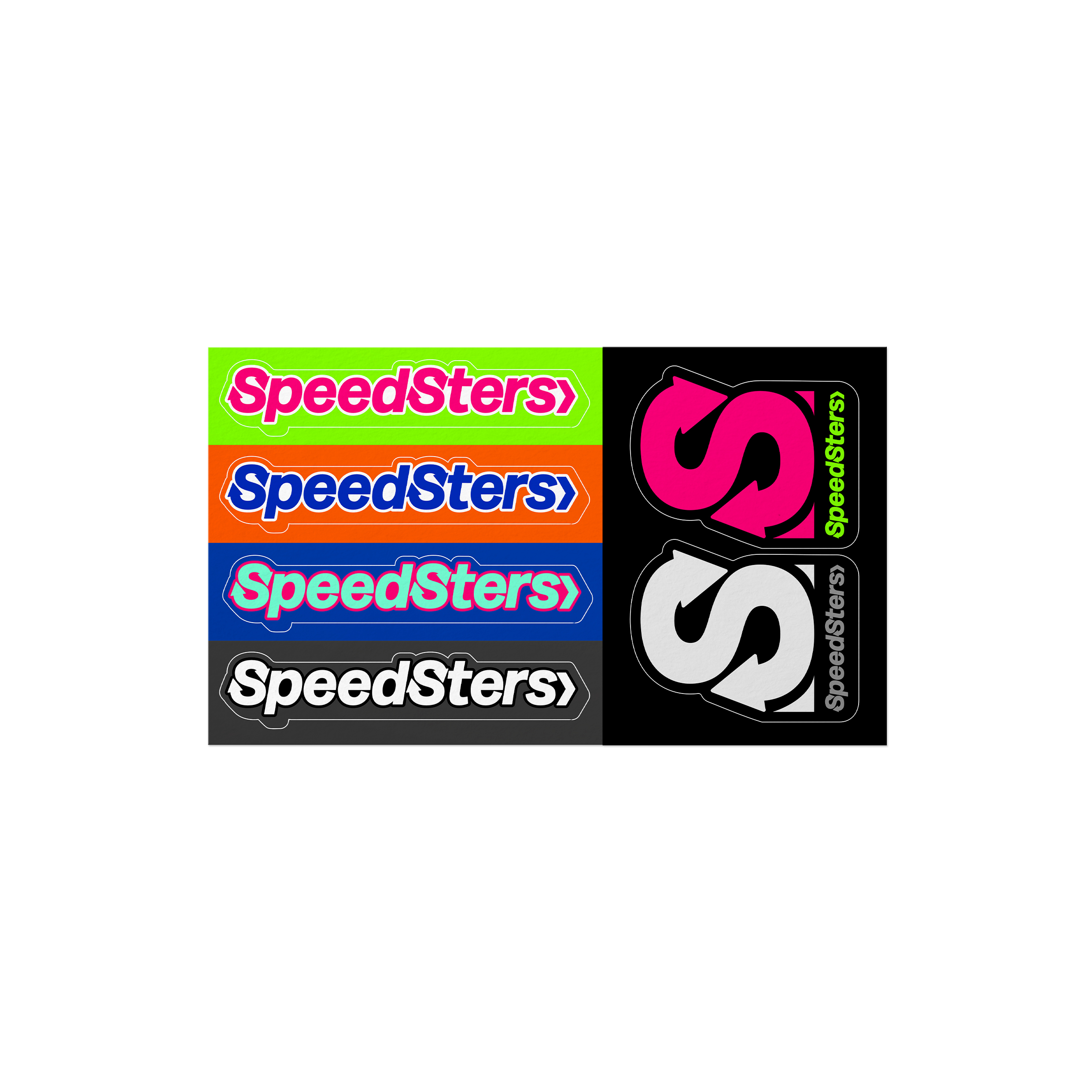 极速拍档SPEEDSTERS多色英文LOGO组合创意汽车个性装饰贴纸-图1