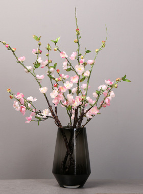 仿真桃花枝桃花树客厅家居装饰舞蹈仿真花假花摆件造景塑料假花