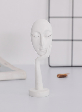 欧式创意迷你抽象艺术人脸面具摆件客厅家居装饰品摆设工艺品