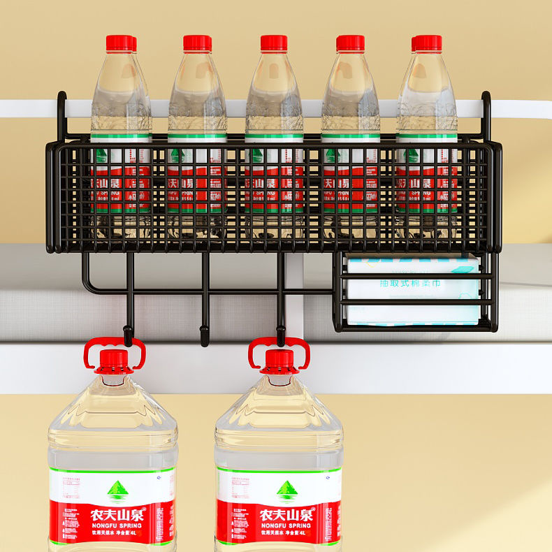 宿舍床边挂篮床头置物架免打孔大学生上铺零食寝室收纳篮神器