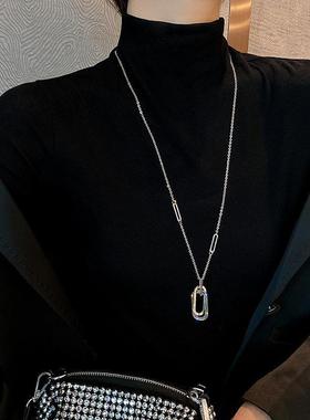 高端大气毛衣链2024年新款潮长款吊坠女时尚项链网红爆款卫衣链潮