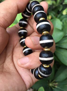 黑色玛瑙12mm一线药师佛珠手串