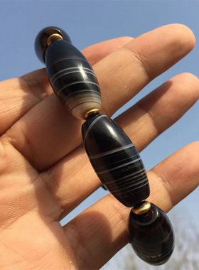 男缠丝玛瑙民族风手链手串带证书