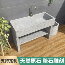 Granite Laundry Pool Washboard Home Marble Stone Laundry Tank Yard Stone Sink Integrated Laundry Pool Table