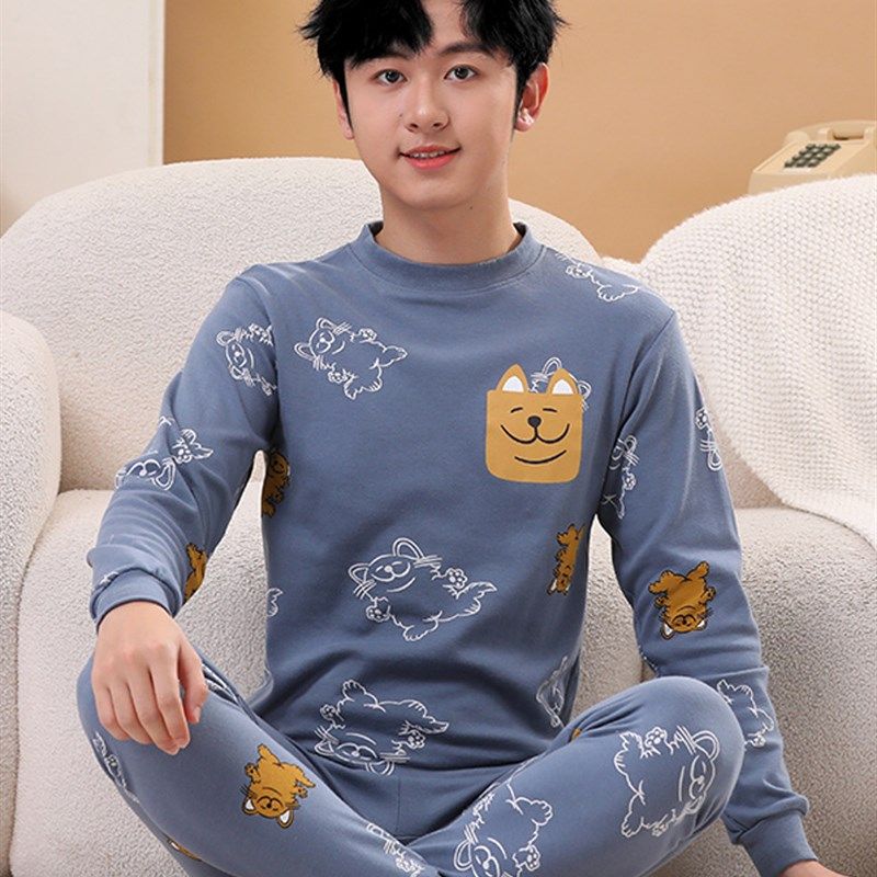 男大童秋衣秋裤套装纯棉女孩衬衣衬裤青少年全棉毛衫儿童保暖内衣,淘宝优惠券,粉丝福利购,淘宝优惠卷