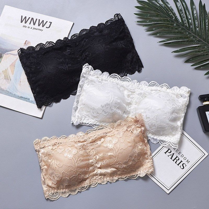 无肩带抹胸加大码三排扣一字围性感蕾丝防走光裹胸打底背心内衣女,淘宝优惠券,粉丝福利购,淘宝优惠卷