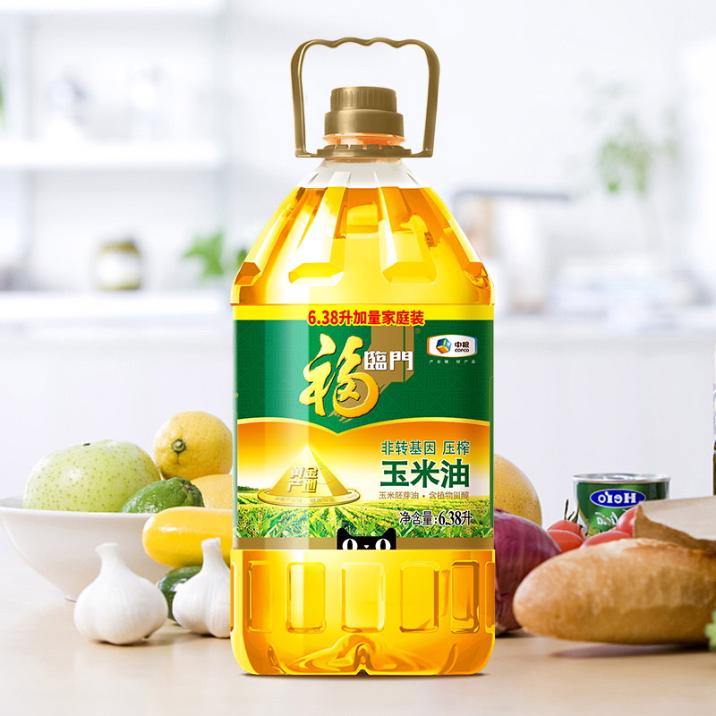 福临门黄金产地玉米油传统工艺6.38L/桶压榨家用食用油非转基因-图1