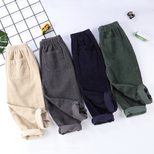 【怪脾气少女】纯棉！男童灯芯绒运动裤