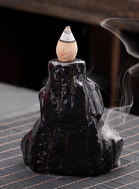 倒流香家用室内檀香沉香熏香炉创意摆件倒流香炉香薰净化空气除臭