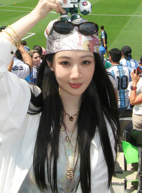 杨紫同款虎眼石星星项链女时尚高级感设计度假风彩色串珠锁骨颈链