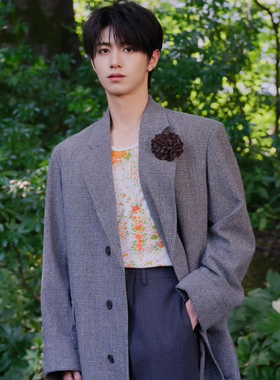 朱志鑫同款花朵胸针胸花