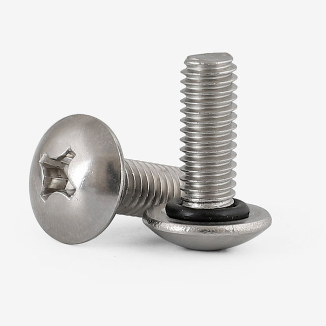 Stainless steel large flat round head cross waterproof screw