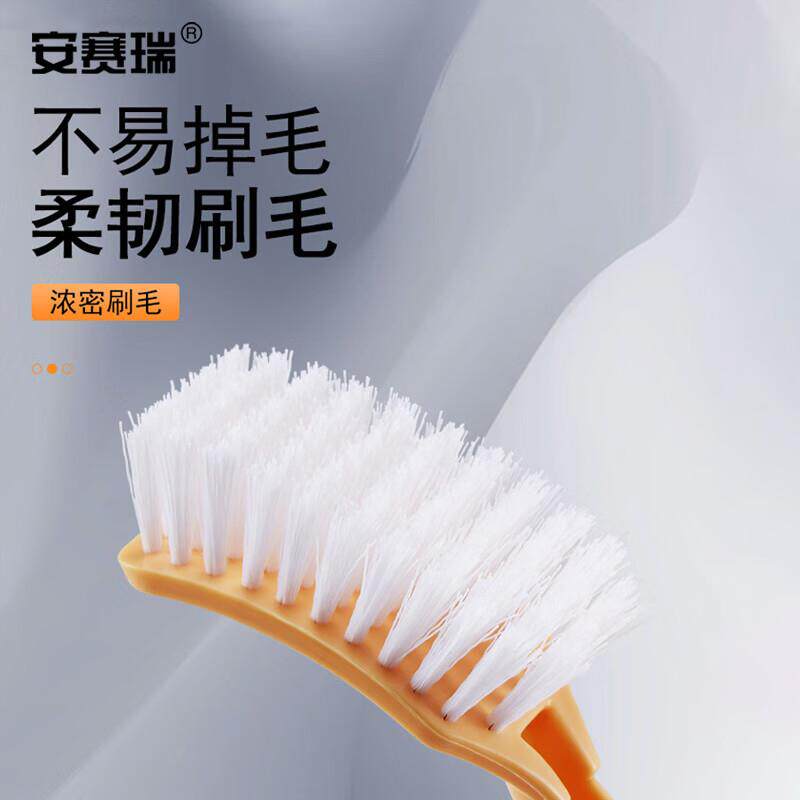 Ansery toilet brush soft bristle cleaning toilet brush can be hung without dead corners toilet cleaning brush orange 7A00067