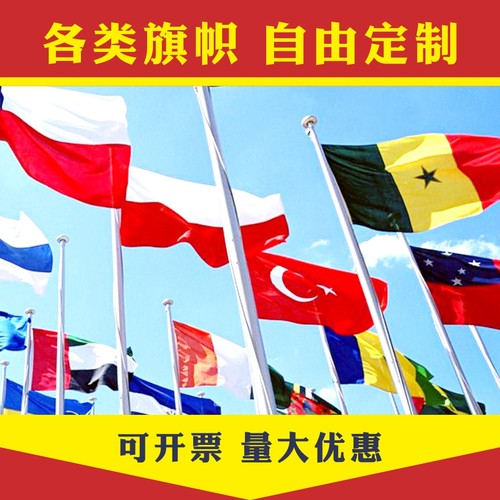世界各国国旗非洲旗美国德国法国意大利日本韩国万国旗定制外国旗帜欧盟东盟亚洲船用国旗户外旗挂旗防水防晒 - 图1