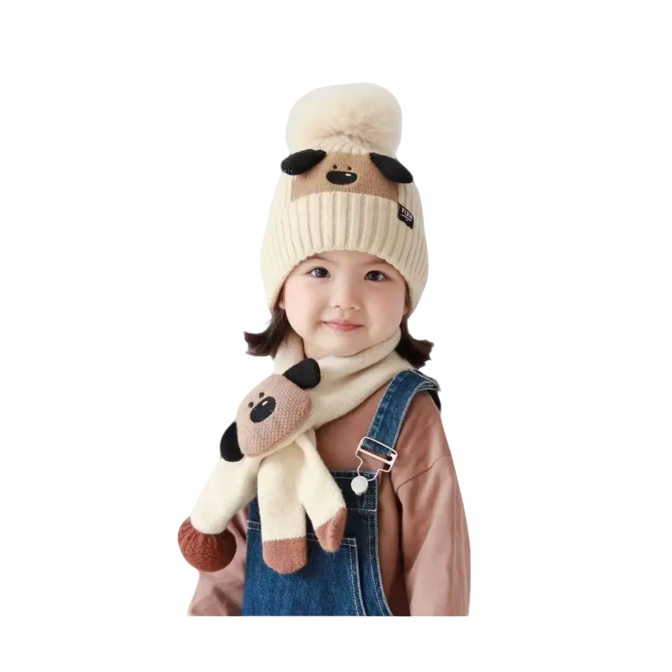 儿童帽子围巾套装卡通秋冬护耳针织保暖可爱毛线帽男女童帽子,淘宝优惠券,粉丝福利购,淘宝优惠卷