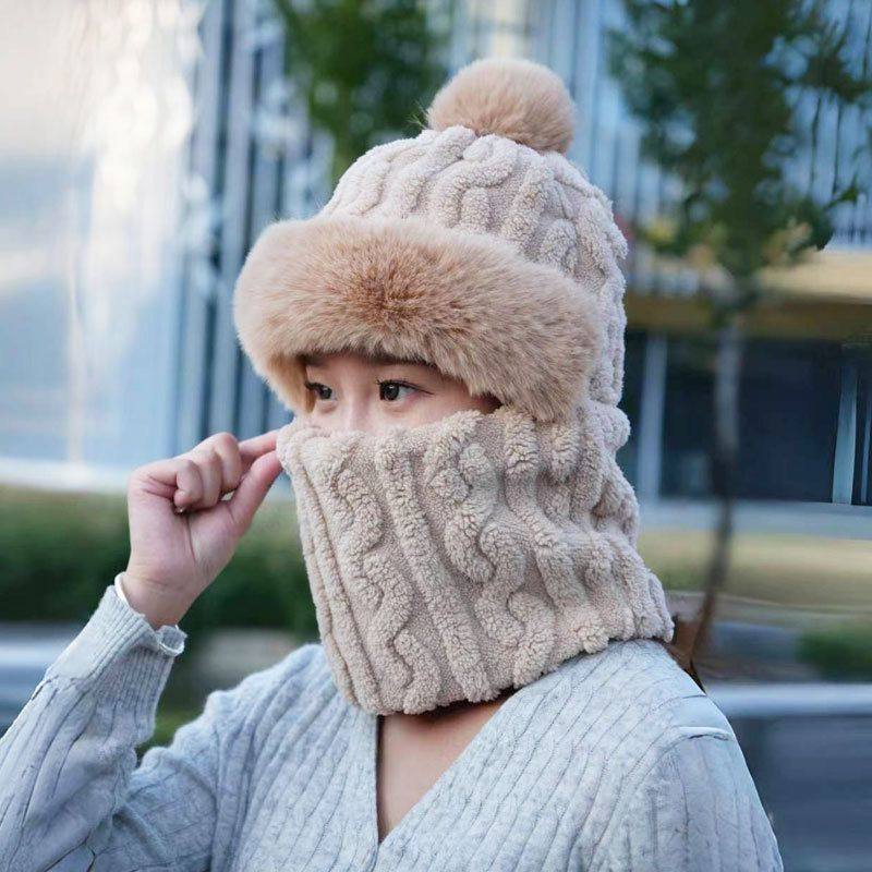 冬天帽子护耳防风户外骑车女韩版围脖口罩一体加绒加厚保暖包头帽,淘宝优惠券,粉丝福利购,淘宝优惠卷