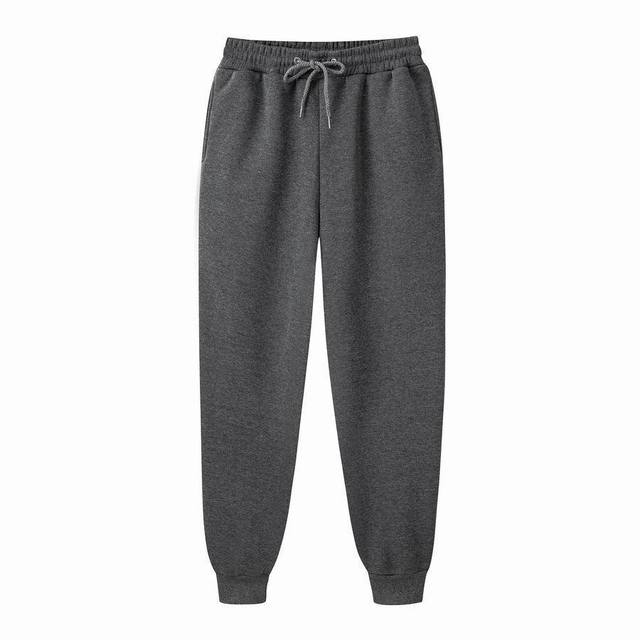 black Dark Trousers For Men Sweat pants Track Jogging white - 图2