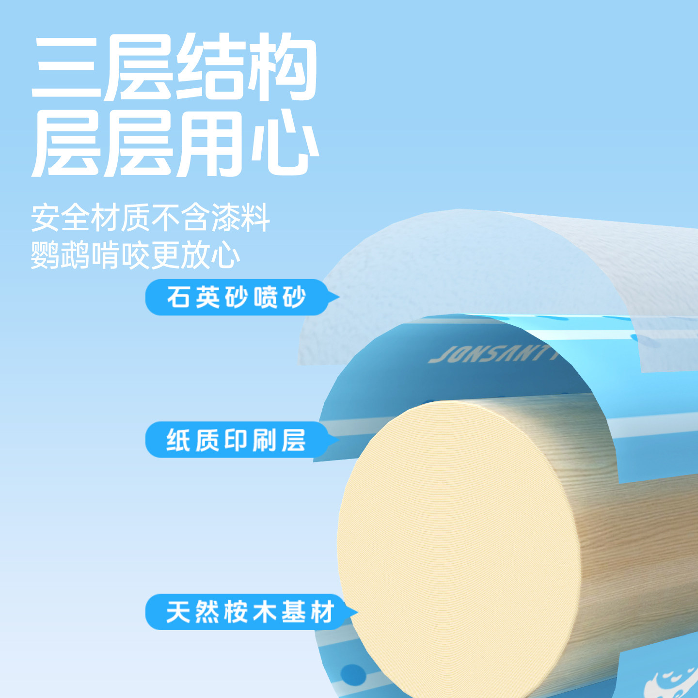 宠尚天鹦鹉站杆磨爪棒鸟站架解闷玩具虎皮笼内装饰啃咬攀爬解闷,淘宝优惠券,粉丝福利购,淘宝优惠卷