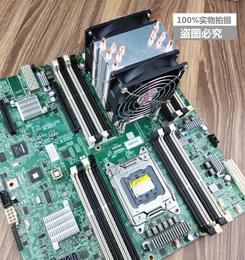 AVC6铜热管1155 1200 2011CPU散热器X79X99服务器AMD12代1700风扇-图0