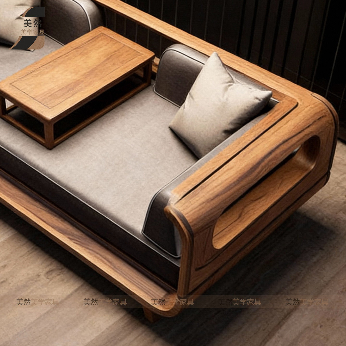 新中式北美黑胡桃木实木罗汉床禅意小户型简约直排贵妃榻罗汉沙发,淘宝优惠券,粉丝福利购,淘宝优惠卷