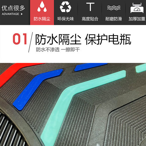 适用于九号NZMIX电动车短款橡胶脚垫踏板车NZMIX防水短款踏板脚垫 - 图1