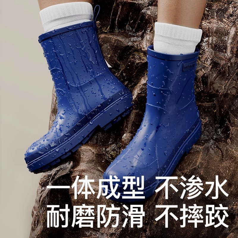 儿童雨鞋防滑水鞋男童加厚耐磨女孩学生女生上学专用雨靴女款胶鞋