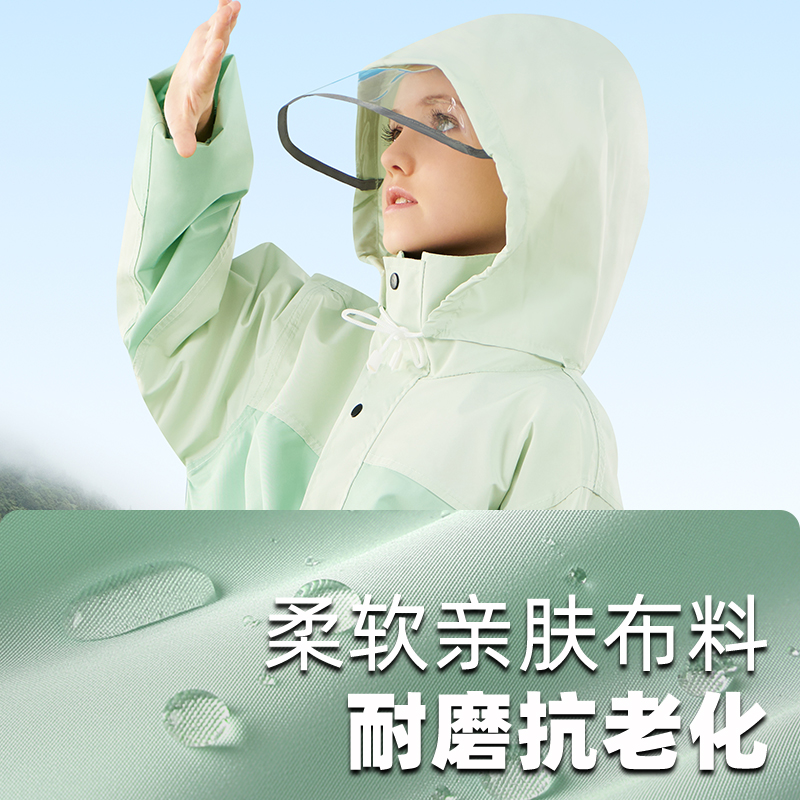 儿童雨衣小学生专用带书包位男童女孩一年级上学防水雨披2024新款