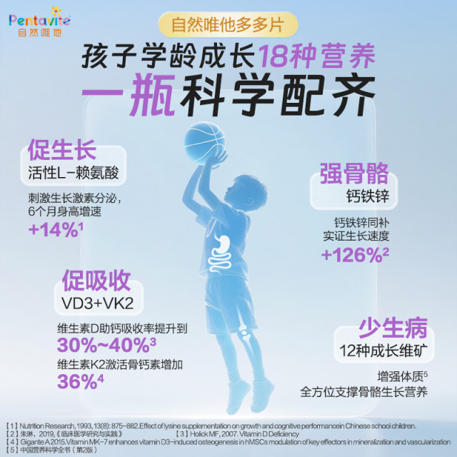 Nature's Vitaduo multi-tablet Lysine Calcium Iron Zinc
