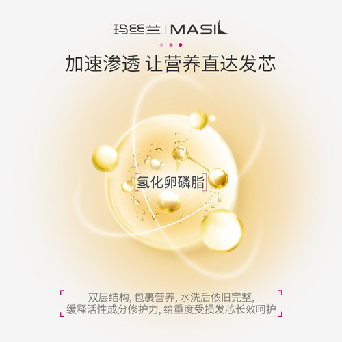 【林依轮直播间】MASIL玛丝兰蛋白矫正发膜改善染烫发丝韩国进口 - 图1