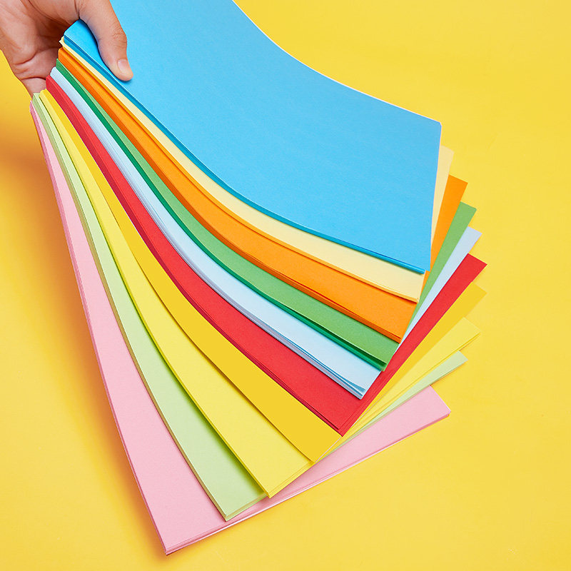 亚太森博彩色a4纸彩纸复印打印纸彩色复印纸手工折纸座位名卡70g/80g剪纸10色混幼儿园儿童办公纸