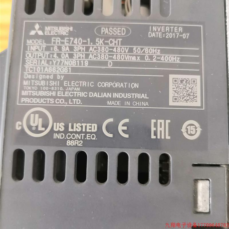 拍前询价:三菱变频器FR-E740-1.5K-CHT三相输入1.5KW二手包好提 - 图0