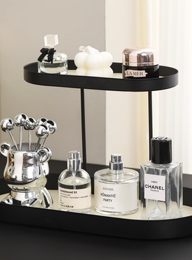 铁艺皮革手提置物化妆品桌面收纳