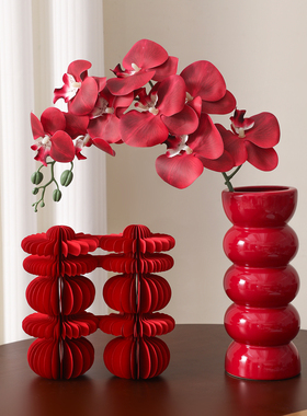 陶瓷花瓶中古风高级感客厅