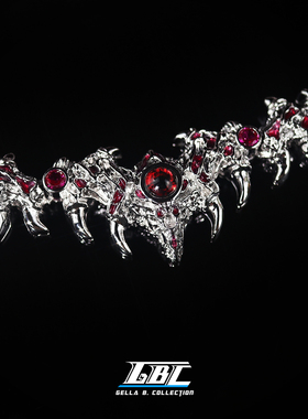 GBC古巴链寄生兽项链高级感轻奢红色血液小众项链男女款2025新款