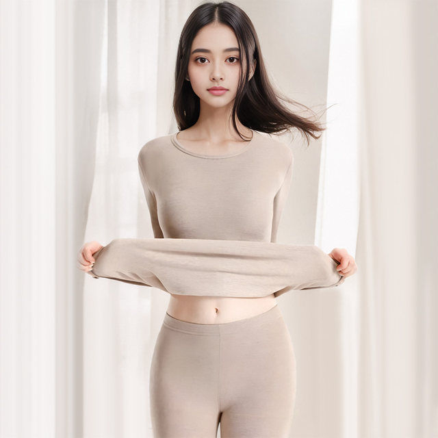 Women's thermal underwear set wool silk student cotton sweater