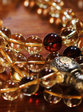 招财暴力黄水晶项链璀璨靓丽项链