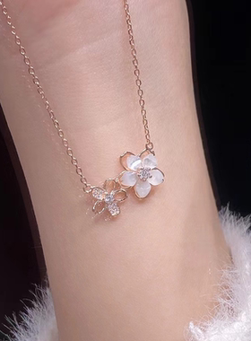 甜美气质项链森系轻奢小众高级感设计锁骨链新款颈链