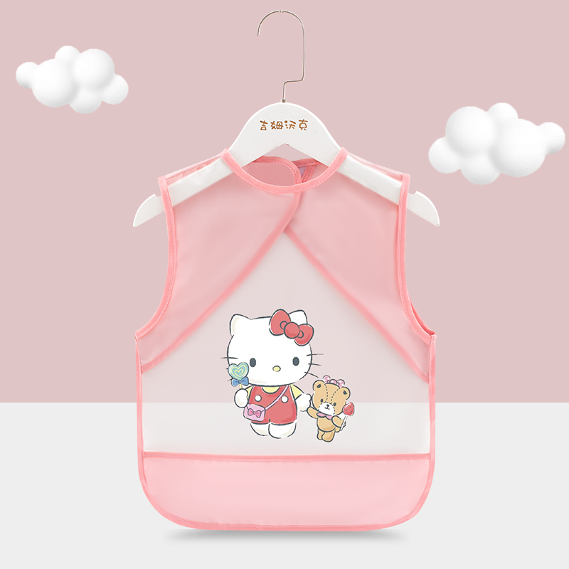 Baby eating cover summer children's sleeveless rice pocket