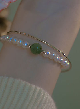 直播随手礼青黛手链 仿珍珠手串 ins百搭闺蜜手饰品转运珠女首饰