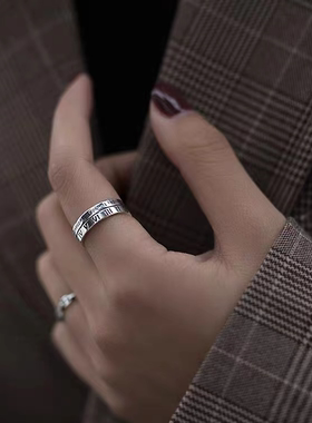 泰十二时辰开口戒时尚个性冷淡风罗马数字戒指