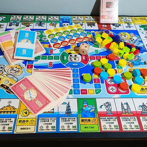 乐哉其中大富豪桌游儿童版中国之旅地毯式桌面游戏棋牌亲子礼物 - 图1