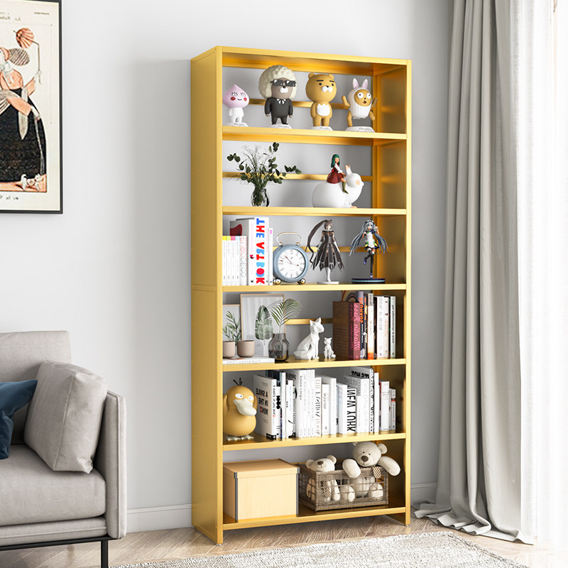 铁艺书架落地儿童客厅窄简易收纳架 云仲森家具书架