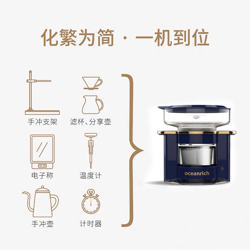oceanrich欧新力奇全自动萃茶机 oceanrich追静咖啡机