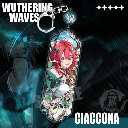 鸣潮游戏周边赞妮坎特雷拉卡提希娅长条亚克力钥匙扣挂件通包装饰 - 图3